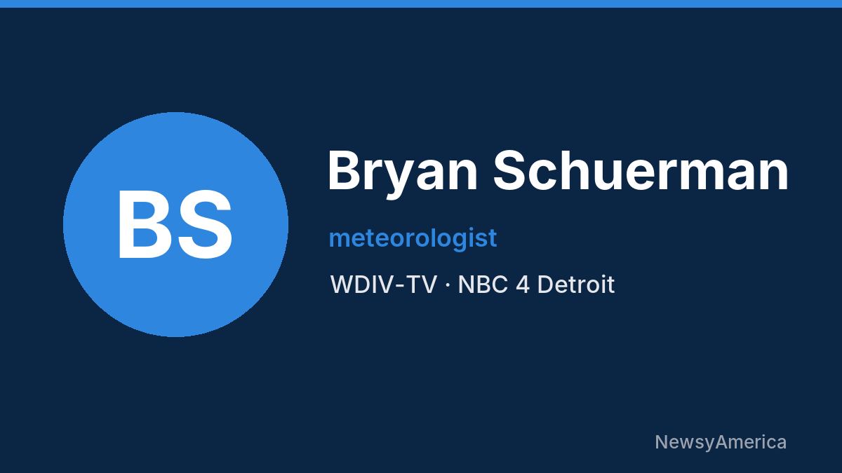 Bryan Schuerman – WDIV-TV, Detroit