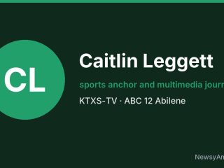 Caitlin Leggett, sports anchor and multimedia journalist, KTXS-TV