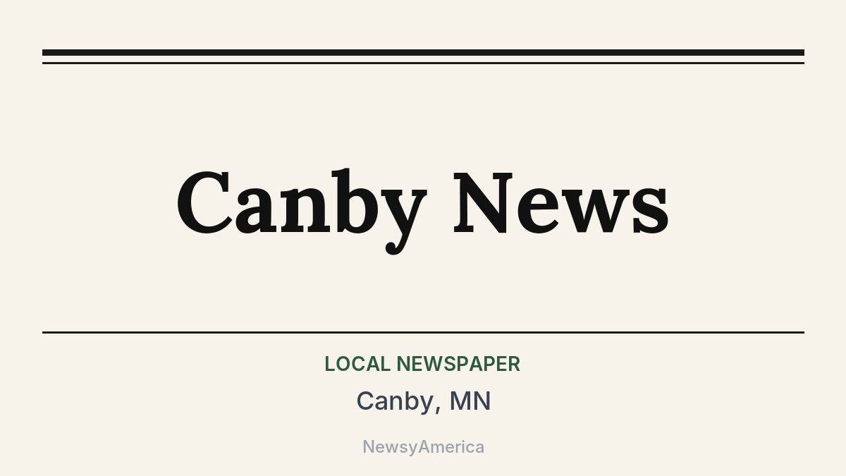 Canby News – Canby, MN