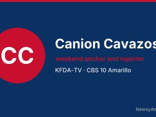 Canion Cavazos, weekend anchor and reporter, KFDA-TV