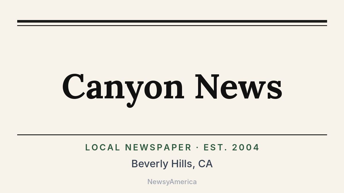 Canyon News – Beverly Hills, CA