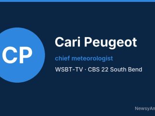 Cari Peugeot, chief meteorologist, WSBT-TV
