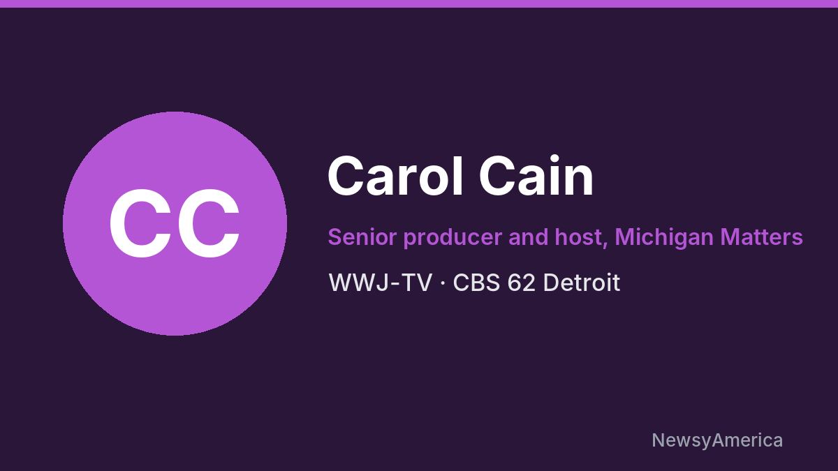 Carol Cain – WWJ-TV, Detroit