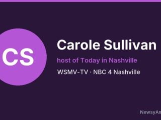 Carole Sullivan, host of Today in Nashville, WSMV-TV