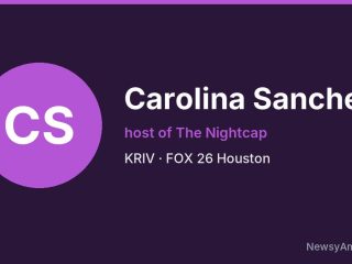 Carolina Sanchez, host of The Nightcap, KRIV