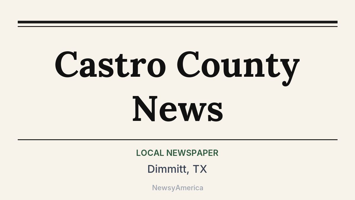 Castro County News – Dimmitt, TX