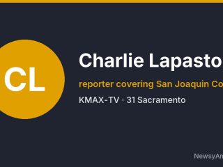 Charlie Lapastora, reporter covering San Joaquin County, KMAX-TV