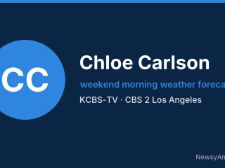 Chloe Carlson, weekend morning weather forecaster, KCBS-TV