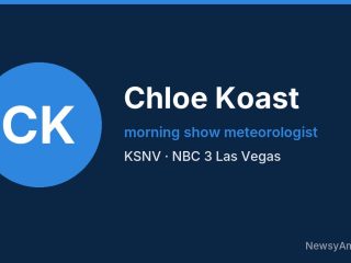 Chloe Koast, morning show meteorologist, KSNV