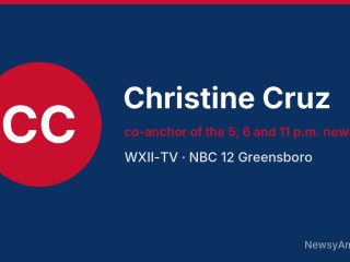 Christine Cruz, co-anchor of the 5, 6 and 11 p.m. newscasts, WXII-TV