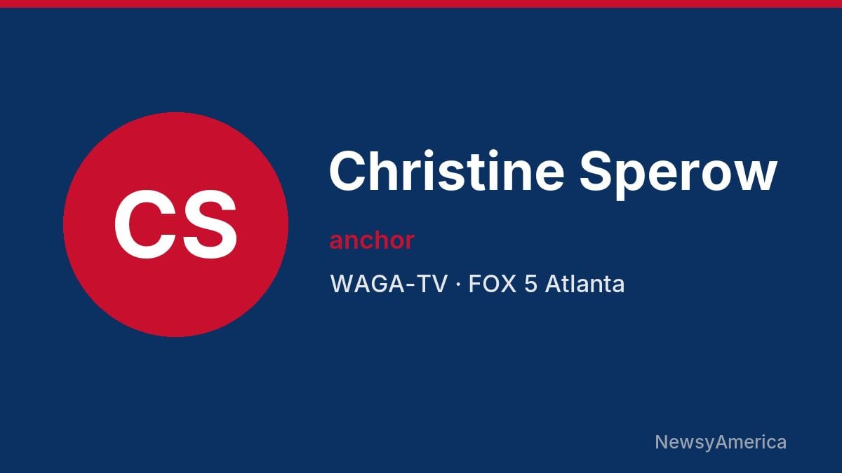 Christine Sperow – WAGA-TV, Atlanta