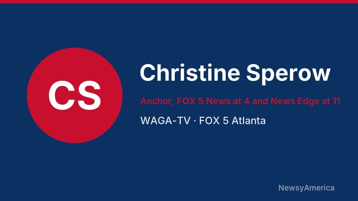Christine Sperow – WAGA-TV, Atlanta