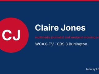 Claire Jones, multimedia journalist and weekend morning anchor, WCAX-TV