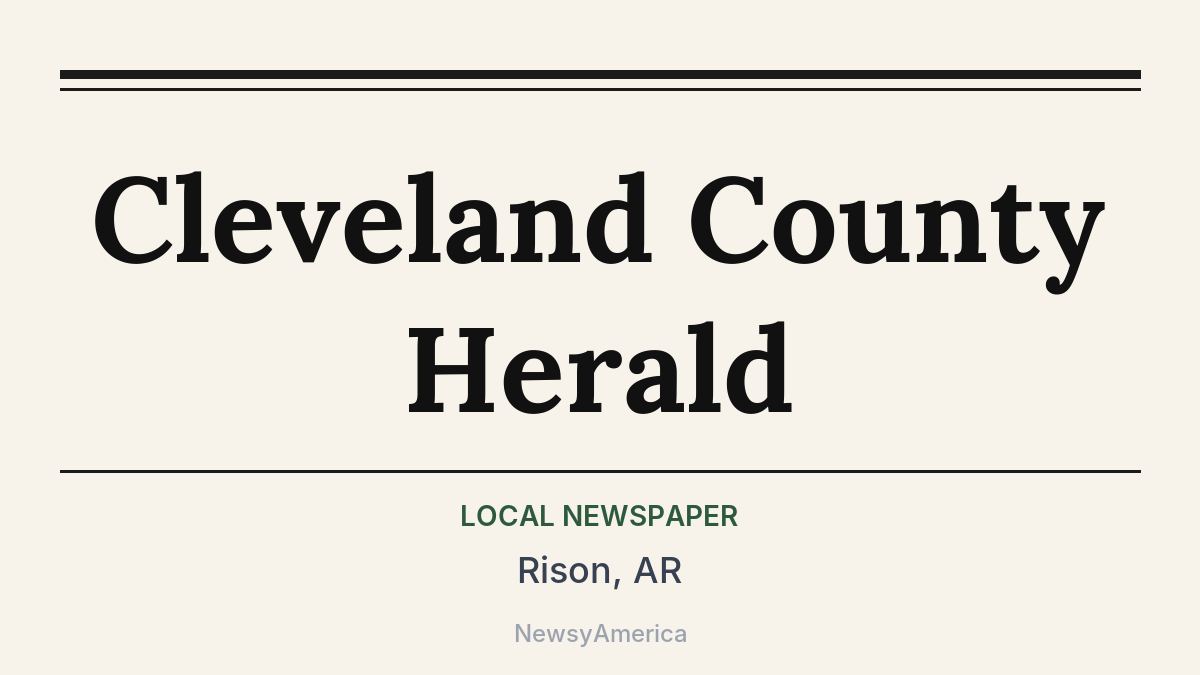Cleveland County Herald – Rison, AR