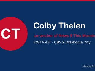 Colby Thelen, co-anchor of News 9 This Morning, KWTV-DT
