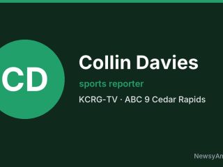 Collin Davies, sports reporter, KCRG-TV