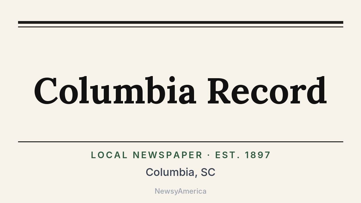 Columbia Record – South Carolina