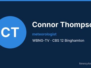 Connor Thompson, meteorologist, WBNG-TV
