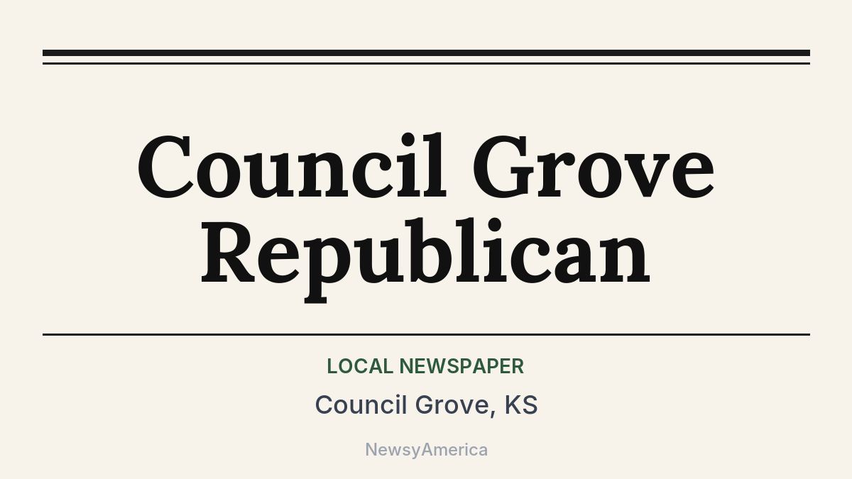 Council Grove Republican – Council Grove, KS