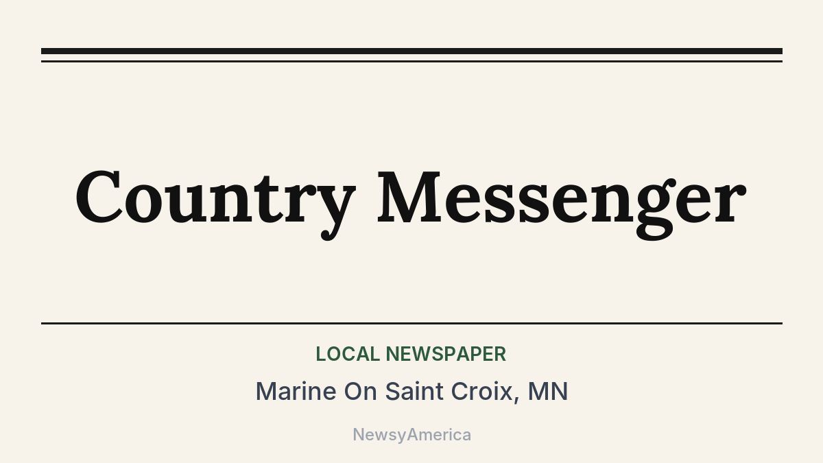 Country Messenger – Marine On Saint Croix, MN