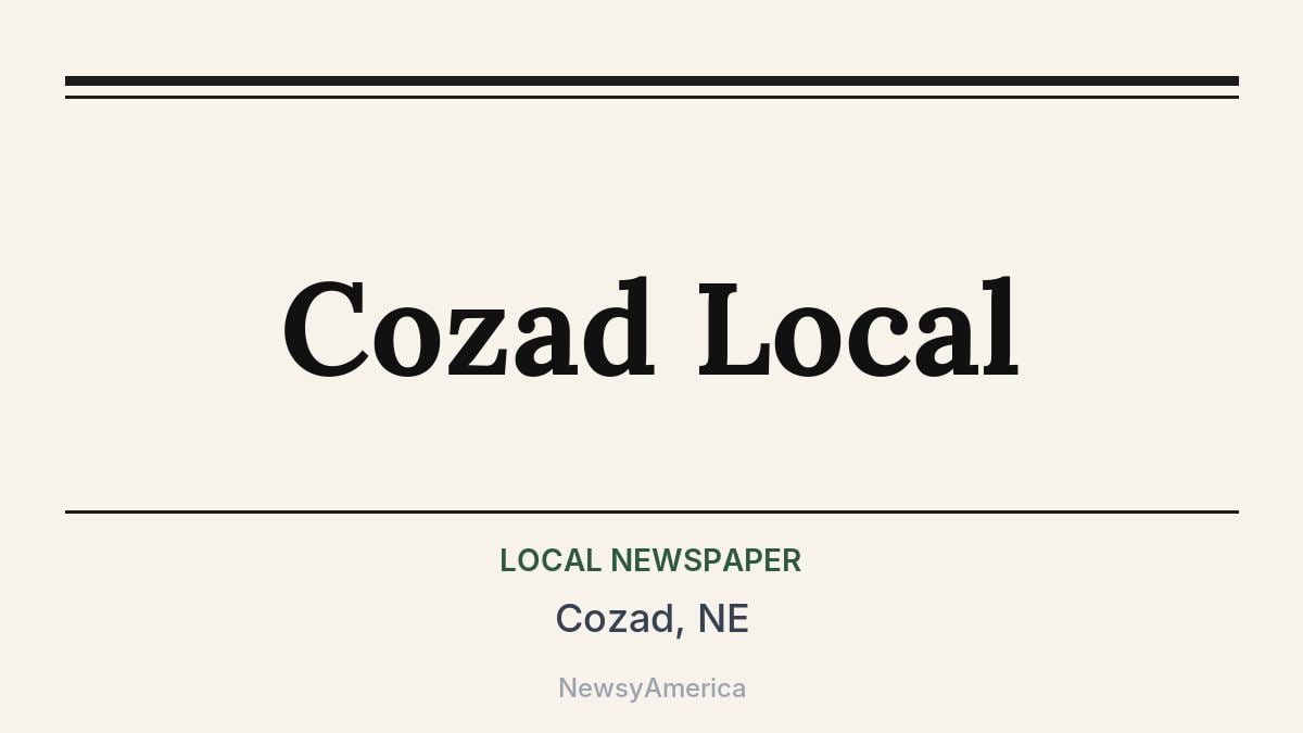 Cozad Local – Cozad, NE
