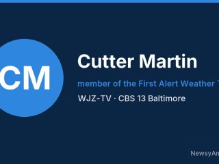 Cutter Martin, member of the First Alert Weather Team, WJZ-TV