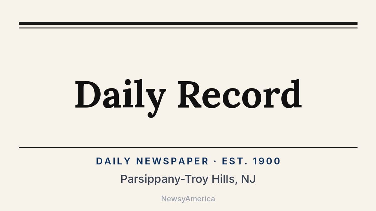 Daily Record – Parsippany-Troy Hills, NJ
