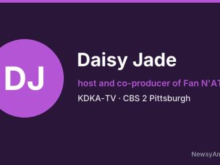 Daisy Jade, host and co-producer of Fan N’ATion, KDKA-TV