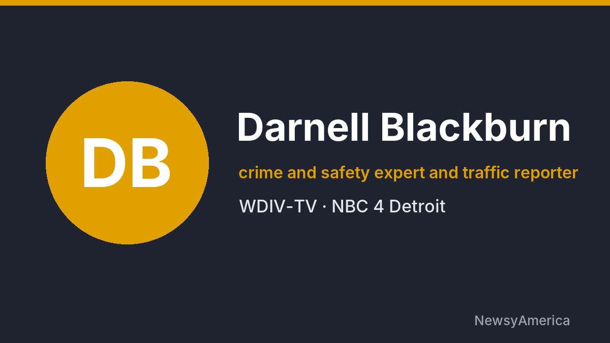 Darnell Blackburn – WDIV-TV, Detroit