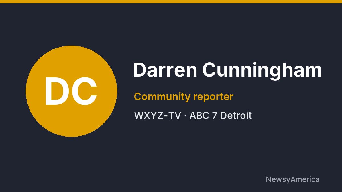 Darren Cunningham – WXYZ-TV, Detroit