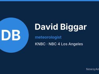 David Biggar, meteorologist, KNBC