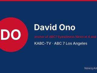 David Ono, anchor of ABC7 Eyewitness News at 4 and 6 p.m., KABC-TV