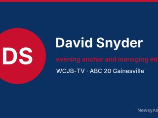 David Snyder, evening anchor and managing editor, WCJB-TV