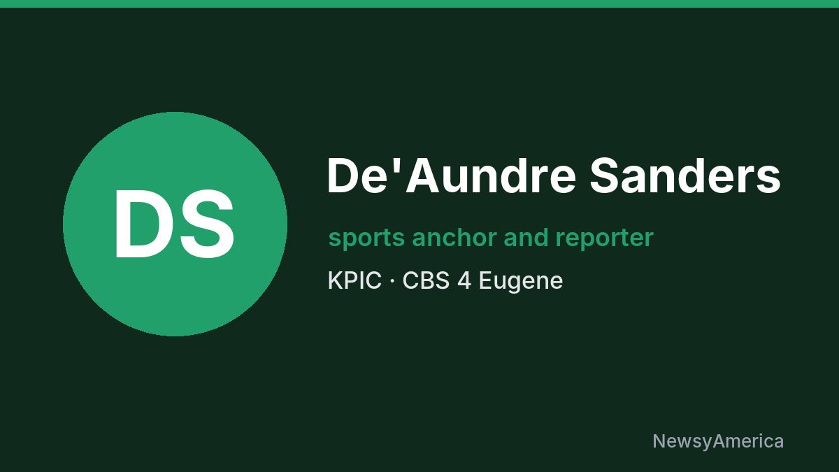 De’Aundre Sanders – KPIC, Eugene