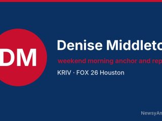 Denise Middleton, weekend morning anchor and reporter, KRIV