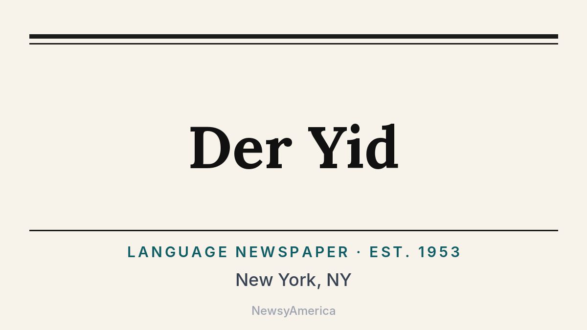 Der Yid – New York, NY