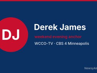Derek James, weekend evening anchor, WCCO-TV