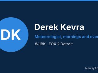 Derek Kevra, Meteorologist, mornings and evenings, WJBK