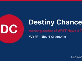 Destiny Chance, morning anchor of WYFF News 4 Today, WYFF