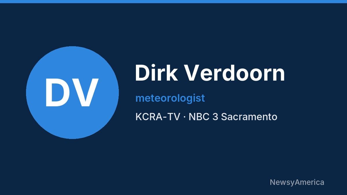 Dirk Verdoorn – KCRA-TV, Sacramento