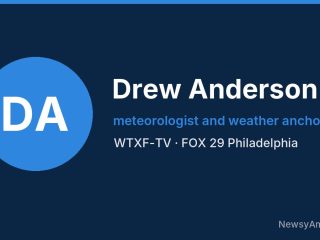 Drew Anderson, meteorologist and weather anchor, WTXF-TV
