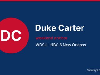 Duke Carter, weekend anchor, WDSU