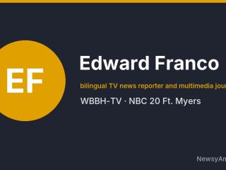 Edward Franco, bilingual TV news reporter and multimedia journalist, WBBH-TV
