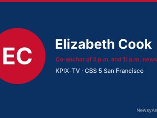 Elizabeth Cook, Co-anchor of 5 p.m. and 11 p.m. newscasts, KPIX-TV