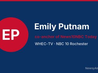 Emily Putnam, co-anchor of News10NBC Today, WHEC-TV