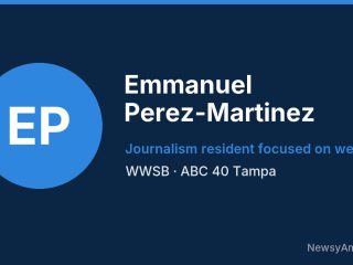 Emmanuel Perez-Martinez, Journalism resident focused on weather, WWSB