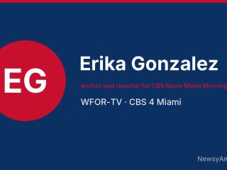 Erika Gonzalez, anchor and reporter for CBS News Miami Morning Edition, WFOR-TV