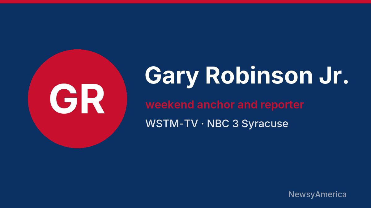Gary Robinson Jr. – WSTM-TV, Syracuse