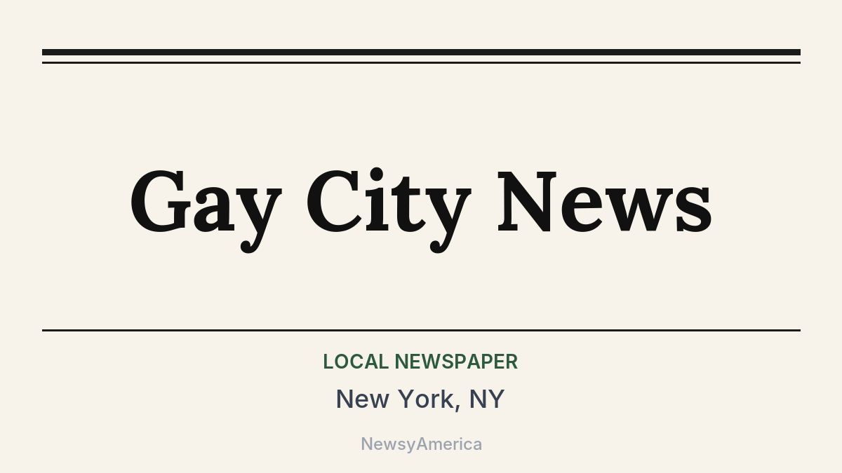 Gay City News – New York, NY