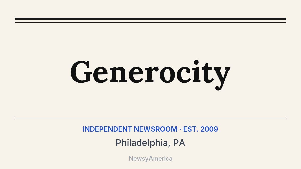 Generocity – Philadelphia, PA